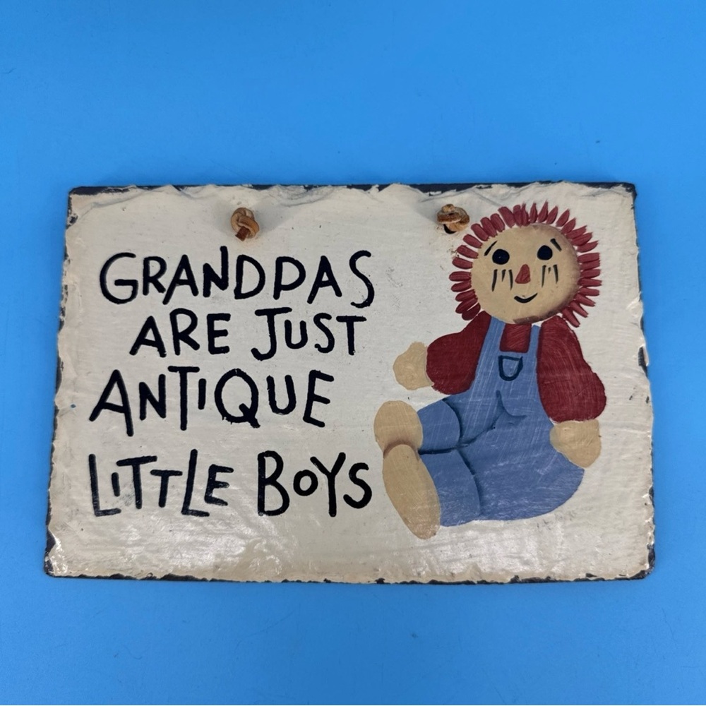Charming Rustic Wall Plaque with Rag Doll Design